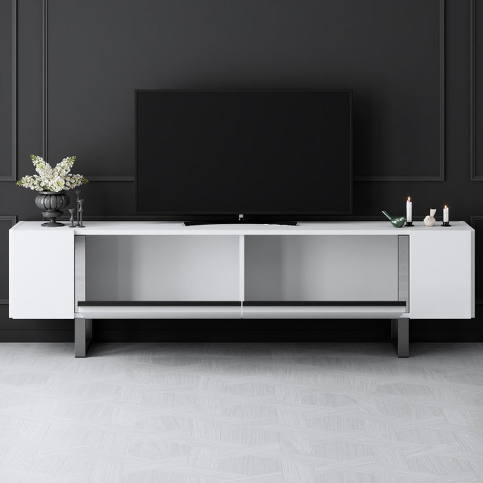 Hanah Home Soporte para TV Blanco y Plata